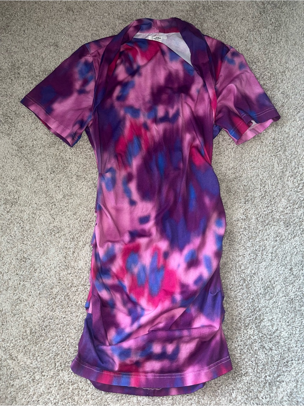 Isabel Marant Étoile Pink Purple Blue Tie-Dye Top